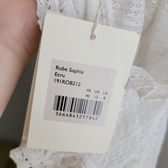 Sezane Sophia Dress in Ecru size 40 NWT - Picture 10 of 10